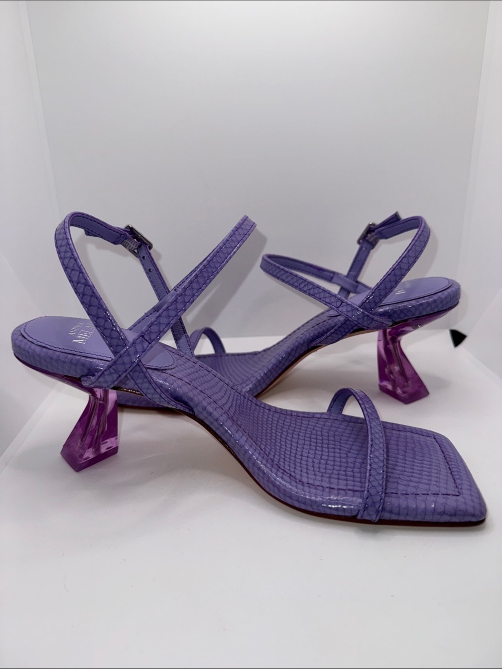 Antonio Melani Fran Embossed Leather Heels Strappy Dress Sandals Women’s 6 - Picture 5 of 11
